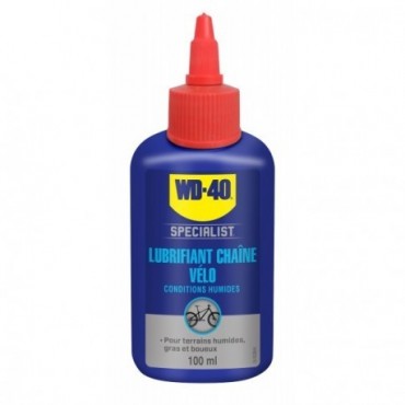 Lubrifiant chaîne Bike WD-40 conditions humides gamme Bike 100ml