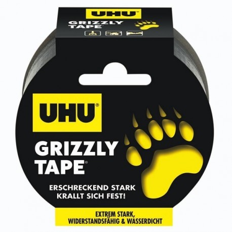 Adhésif UHU grizzly argent 10m