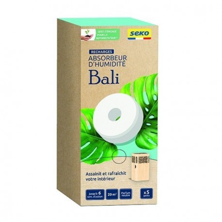 Lot de 5 recharges galet perçé SODEPAC BALI Neutre de 450g