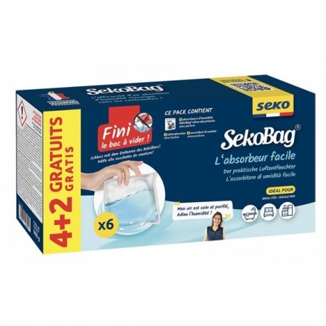 Lot SODEPAC Sekobag 4 X 150G Neutre SEKOBAG + 2 X 150G SEKOGAB