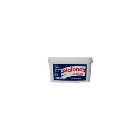 Peinture Plafonds & Murs monocouche mate DAW 1°Prix blanc 2,5L