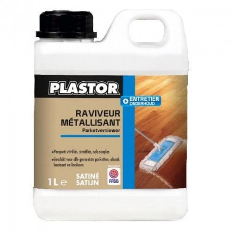 Raviveur métallisant PLASTOR satin pour parquets vitrifiés, stratifiés et sols souples 5L