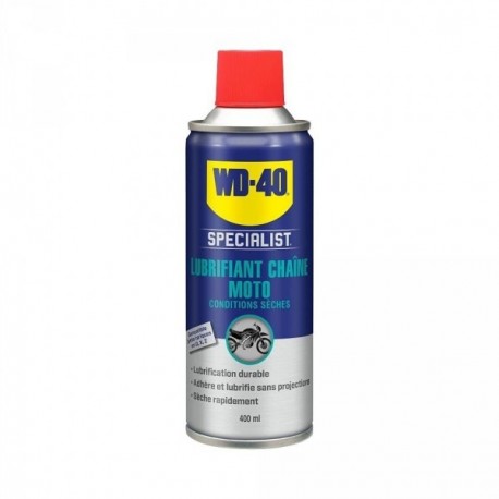 Lubrifiant chaîne Moto WD-40 conditions sèches 400ml gamme Moto