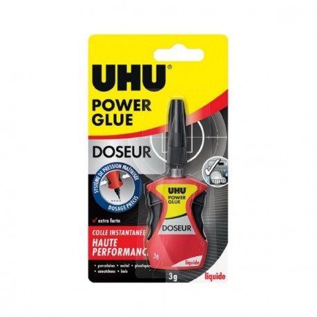 Colle power glue liquide UHU doseur 3g