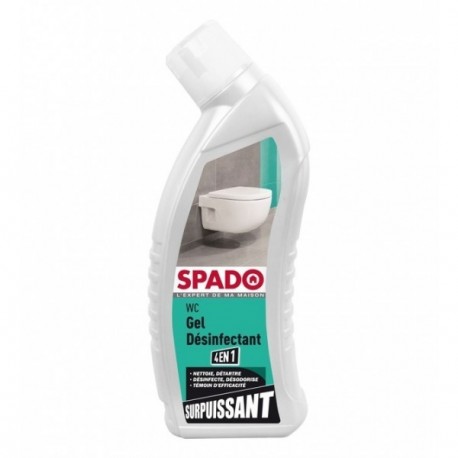 Gel détartrant WC surpuissant 4-en-1 SPADO 750ml