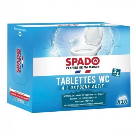Tablette WC SPADO à Oxygène actif 10x25g
