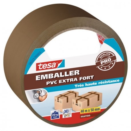 Adhésif d'emballage Extra Fort TESA marron 40mx50mm