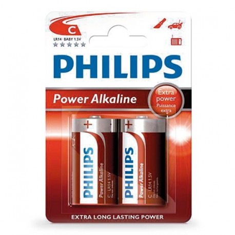 Blister de 2 Piles Power Alkaline PHILIPS LR14