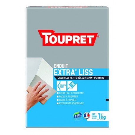 Enduit extra'liss poudre TOUPRET gamme les Essentiels 1kg