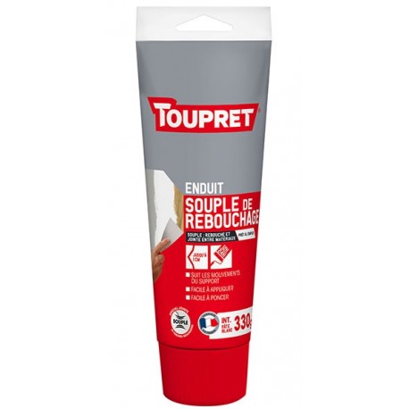 Enduit souple de rebouchage pâte TOUPRET gamme les Essentiels 330g