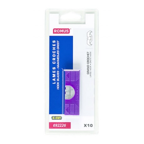 Blister de 10 lames grand crochet ROMUS X-CUT réf : 692226