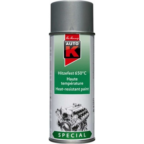 Peinture haute température 650°C AUTO-K 400ml argent