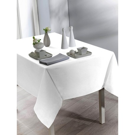 Nappe Tentation CALITEX unie blanc 140x240cm