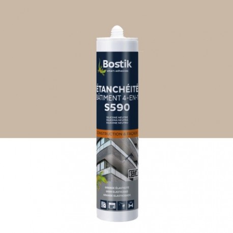 Mastic BOSTIK S590 Etanchéité Bâtiment 4en1 beige 300ml