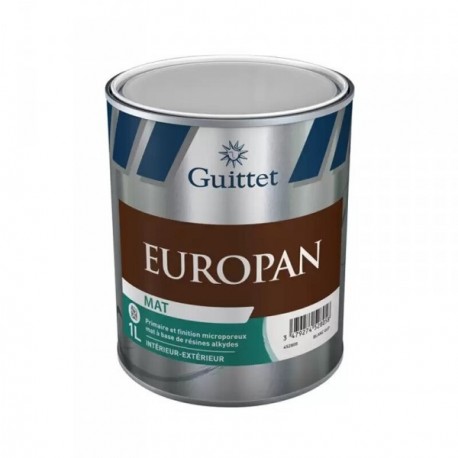 Peinture GUITTET Europan Mat blanc 1L
