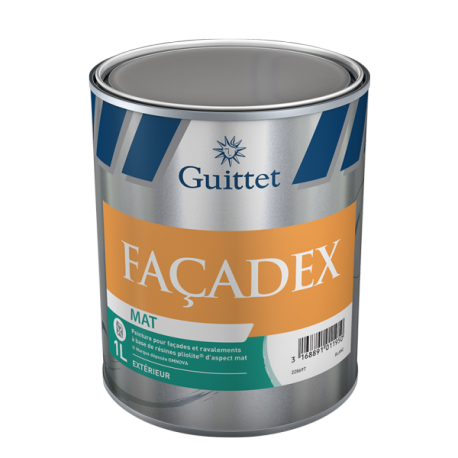 Peinture GUITTET Facadex pliolite D2 blanc 1L