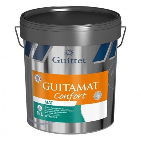 Peinture GUITTET Guitamat Confort D2/3 blanc 15L