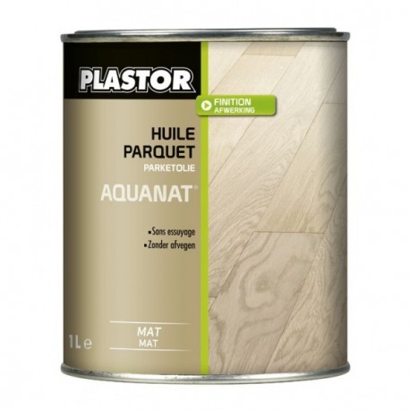 Huile pour parquet PLASTOR Aquanat effet bois nu 1L
