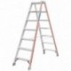 Escabeau double à marches HYMER 2x6 marches - 2,41m