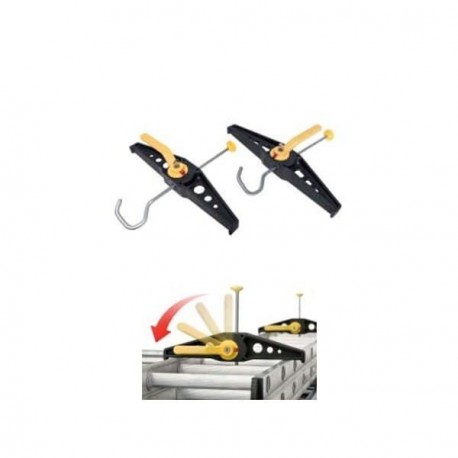 Kit de 2 supports d'échelles pour galerie de toit HYMER aluminium