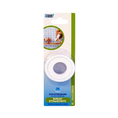 Ruban d'étanchéité GEB standard PTFE blister 12mmx12mx0,075mm
