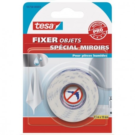 Adhésif double face Miroirs TESA 1,5mx19mm
