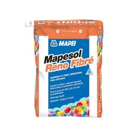 Ragréage MAPEI Reno Fibré de 3 à 15mm pour sols neufs et anciens 25kg