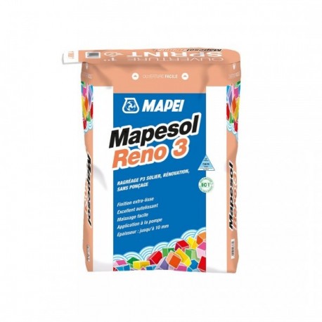 Ragréage MAPEI Reno 3 de 3 à 10mm pour sols neufs et anciens 25kg