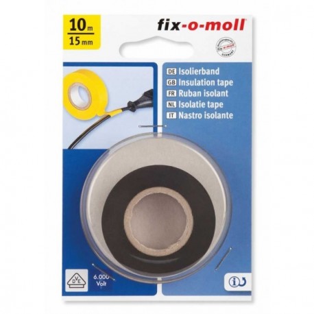 Adhésif isolation électrique FIX-O-MOLL noir 10mx15mm