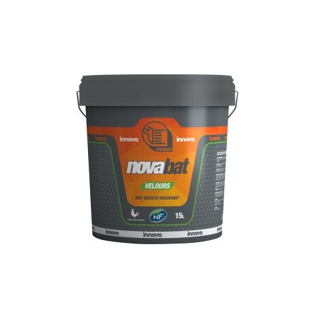 Peinture INNOVA Novabat velours acrylique blanc 15L