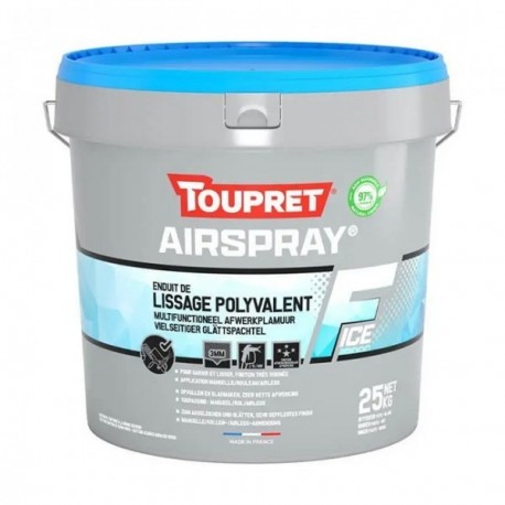 Enduit garnissant TOUPRET Bâtiment Airspray F Ice 25kg