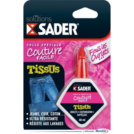 Colle SADER tissus fini ourlets 40ml