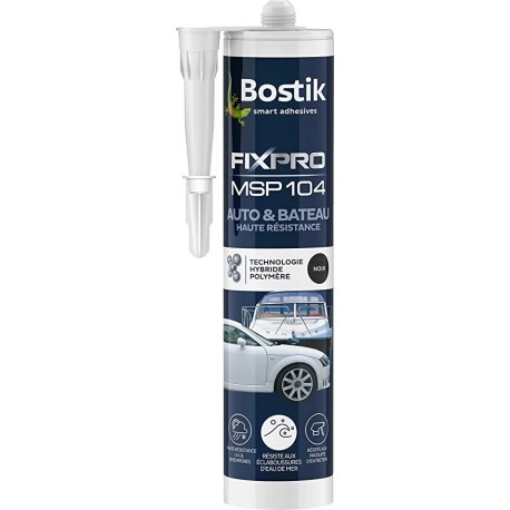 Mastic FIXPRO MSP 104 BOSTIK Auto/Bateau Noir 290ml