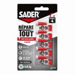 Colle SADER Répare Tout Instantanée liquide 5x0,5g
