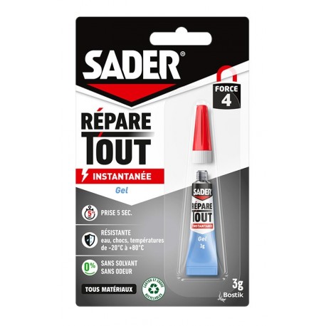 Colle gel SADER Répare Tout Instantanée 3g
