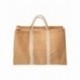 Sac à bûches jute écrue avec anses RUECAB
