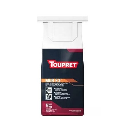 Enduit de rebouchage et réparation extérieur TOUPRET Bâtiment Mur-Ex 5kg