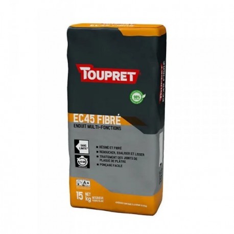 Toupret Enduit EC45 fibré intérieur 15kg