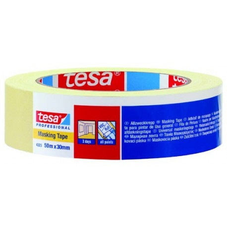 Adhésif de masquage supérieur lisse TESA 60°C 50mx25mm