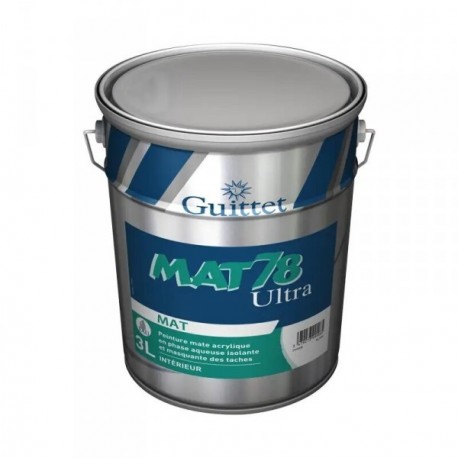 Peinture GUITTET Mat 78 ultra blanc 3L