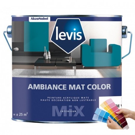 Peinture LEVIS Ambiance mat color blanc 1L