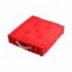 Coussin DUO STOF rouge/lin 45x45x10cm