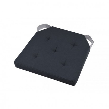 Galette DUO carrée velcro anthracite 38x38cm