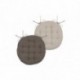 Galette ronde STOF taupe/lin Ø.38cm