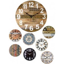 Pendule KATAMEX bois MDF Ø.34cm