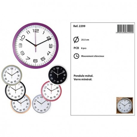 Pendule KATAMEX plastique Ø.25,5cm