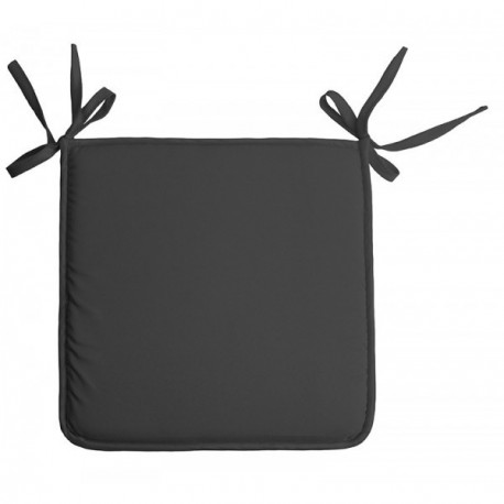 Galette de chaise NELSON carrée anthracite 38x38cm