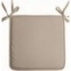 Galette de chaise NELSON carrée taupe 38x38cm