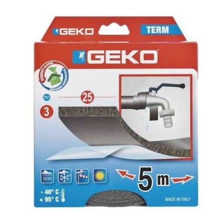 Joint adhésif GEKO polyéthylène spécial tuyau gris 3mmx50mmx5m