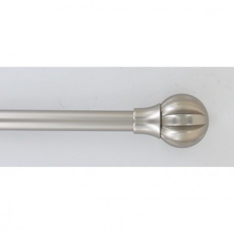 Kit tringle extensible 120 à 210cm ESSENTIEL embout Brasserie Argent